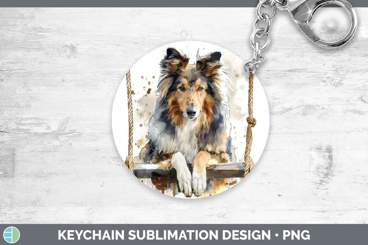 GorgeousSwinging Dogs Keychain design.