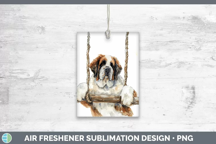 Swinging Dogs Saint Bernard Air Freshener Sublimation Car Fr