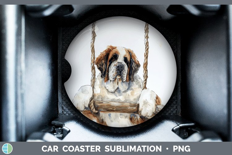 GorgeousSwinging Dogs Car Coaster design.