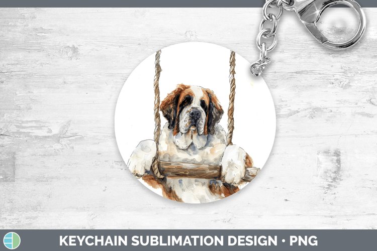 GorgeousSwinging Dogs Keychain design.