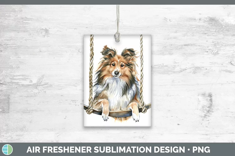 Swinging Dogs Shetland Sheepdog Air Freshener Sublimation Ca