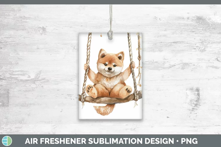 Swinging Dogs Shiba Inu Air Freshener Sublimation Car Freshe