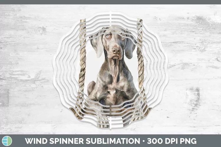 Swinging Dogs Weimaraner Wind Spinner Sublimation Spinner De