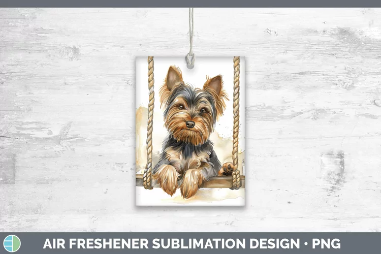 Swinging Dogs Yorkshire Terrier Air Freshener Sublimation Ca
