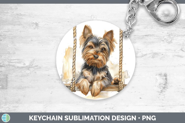 GorgeousSwinging Dogs Keychain design.