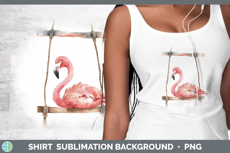Swinging Flamingo Shirt Sublimation Sublimation Background D