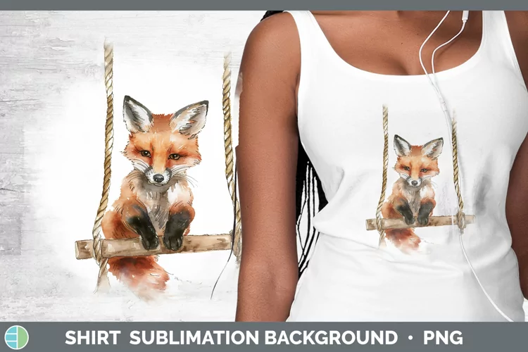 Swinging Fox Shirt Sublimation Sublimation Background Design