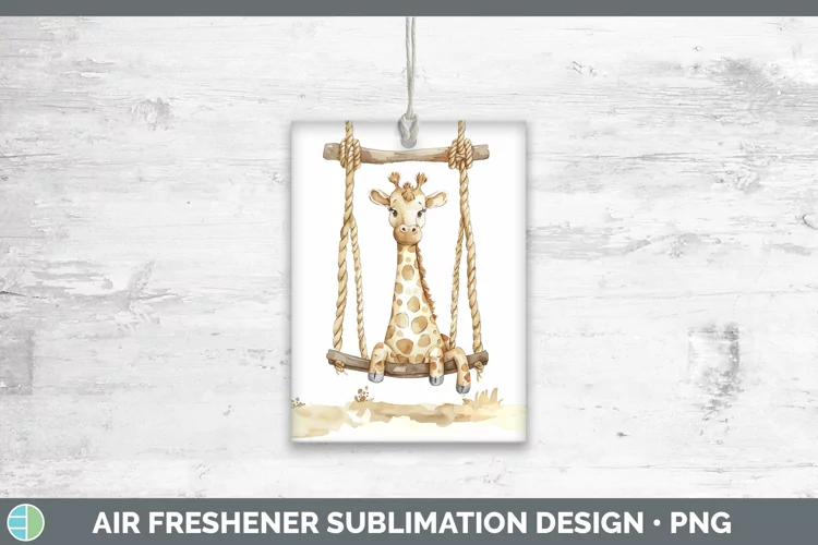 Swinging Giraffe Air Freshener Sublimation Car Freshener Des