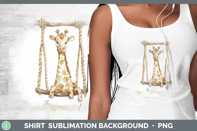 Swinging Giraffe Shirt Sublimation Sublimation Background De