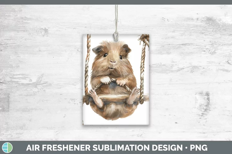 Swinging Guinea Pig Air Freshener Sublimation Car Freshener