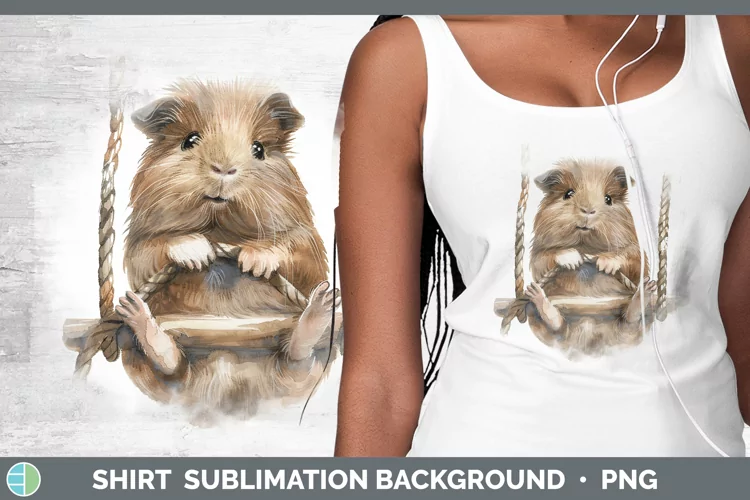 Swinging Guinea Pig Shirt Sublimation Sublimation Background