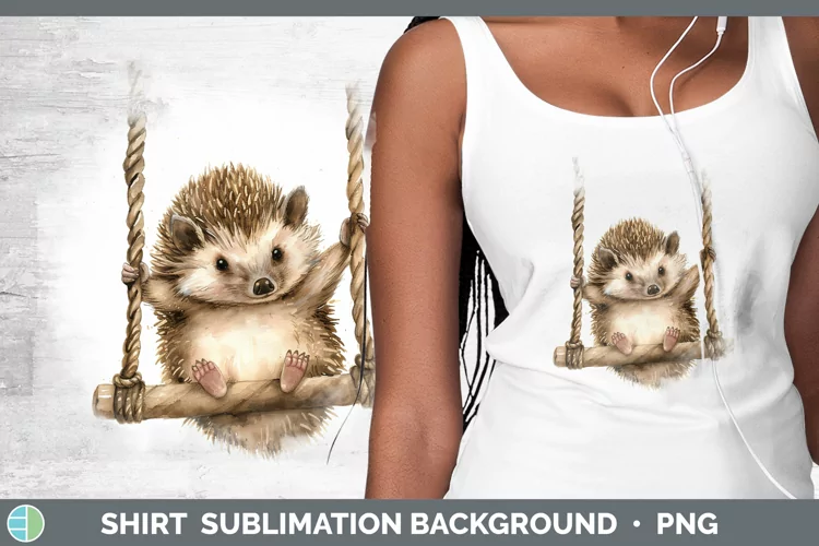 Swinging Hedgehog Shirt Sublimation Sublimation Background D