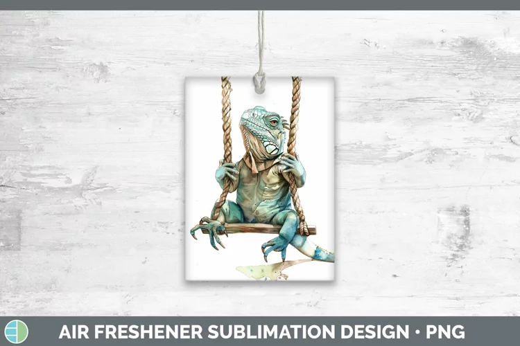 Swinging Iguana Air Freshener Sublimation Car Freshener Desi