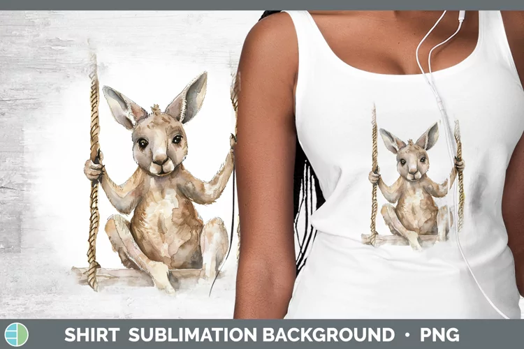 Swinging Kangaroo Shirt Sublimation Sublimation Background D