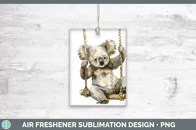 Swinging Koala Air Freshener Sublimation Car Freshener Desig
