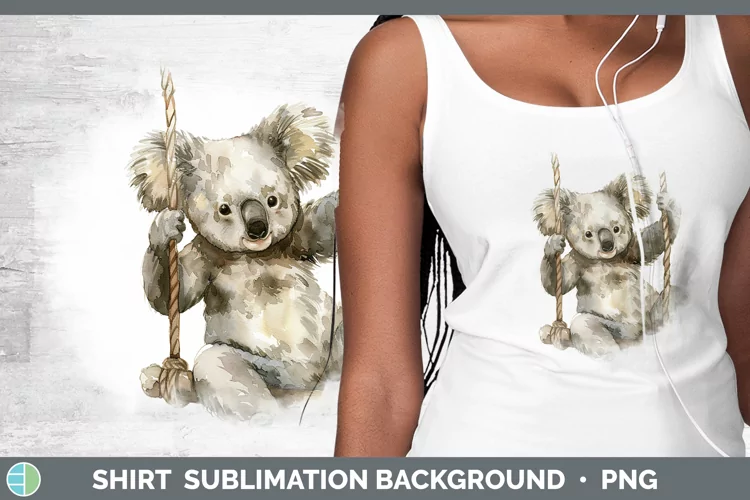 Swinging Koala Shirt Sublimation Sublimation Background Desi