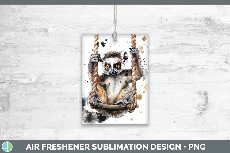 Swinging Lemur Air Freshener Sublimation Car Freshener Desig
