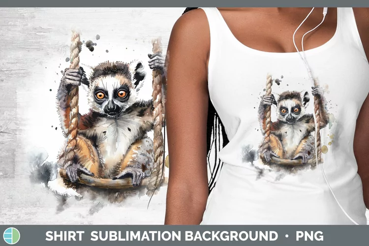 Swinging Lemur Shirt Sublimation Sublimation Background Desi