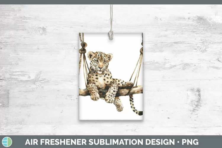 Swinging Leopard Air Freshener Sublimation Car Freshener Des