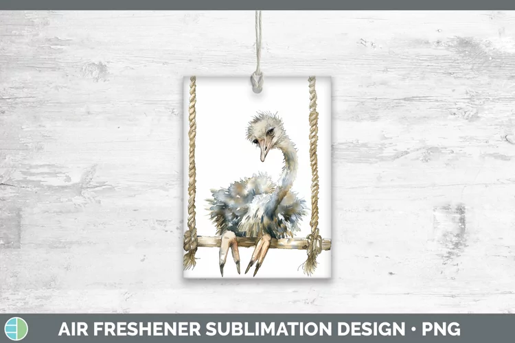 Swinging Ostrich Air Freshener Sublimation Car Freshener Des