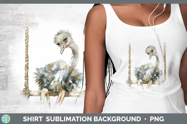 Swinging Ostrich Shirt Sublimation Sublimation Background De