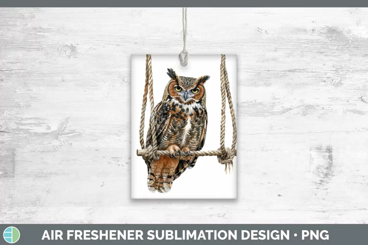 Swinging Owl Air Freshener Sublimation Car Freshener Designs