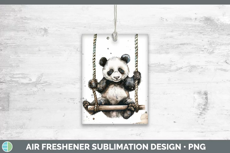 Swinging Panda Air Freshener Sublimation Car Freshener Desig