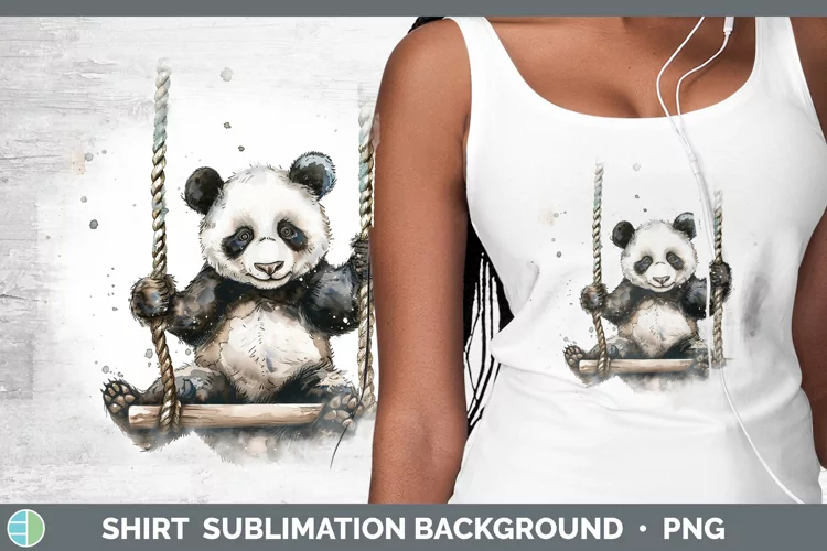 Swinging Panda Shirt Sublimation Sublimation Background Desi