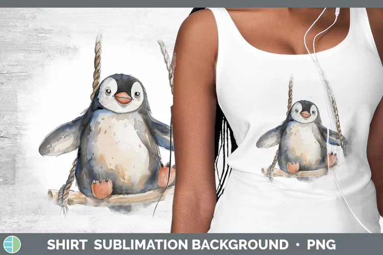 Swinging Penguin Shirt Sublimation Sublimation Background De