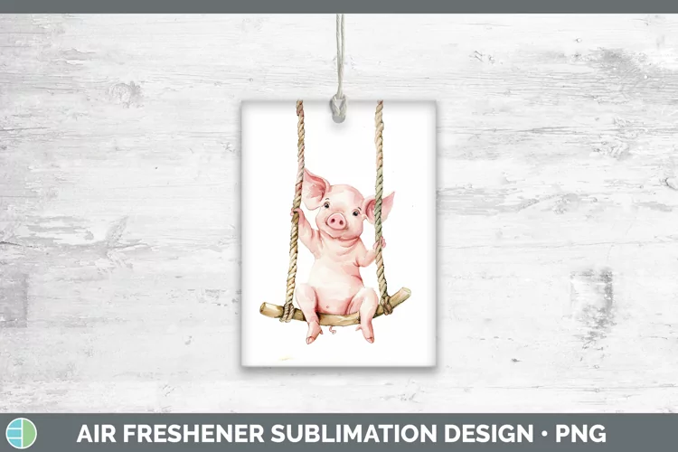 Swinging Pig Air Freshener Sublimation Car Freshener Designs
