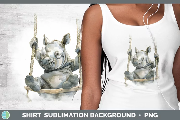 Swinging Rhino Shirt Sublimation Sublimation Background Desi