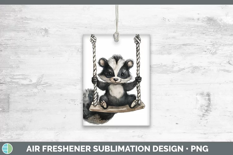 Swinging Skunk Air Freshener Sublimation Car Freshener Desig
