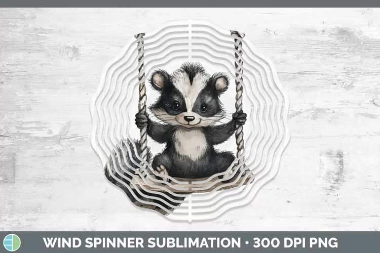 Swinging Skunk Wind Spinner Sublimation Spinner Designs