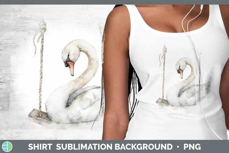 Swinging Swan Shirt Sublimation Sublimation Background Desig