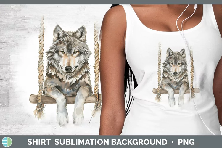 Swinging Wolf Shirt Sublimation Sublimation Background Desig