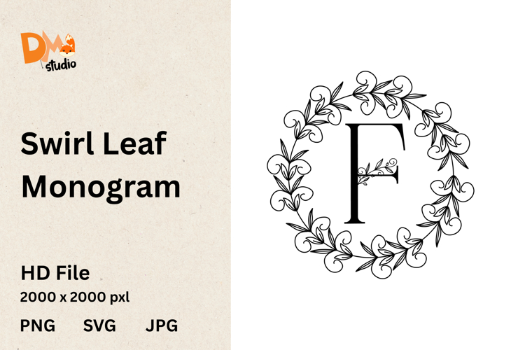 Swirl Leaf Monogram