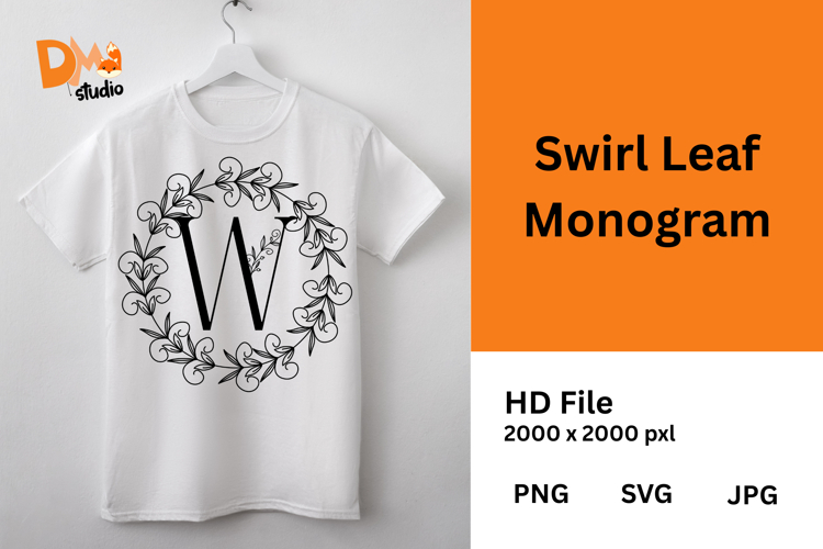 Swirl Leaf Monogram