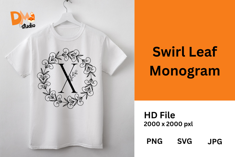 Swirl Leaf Monogram