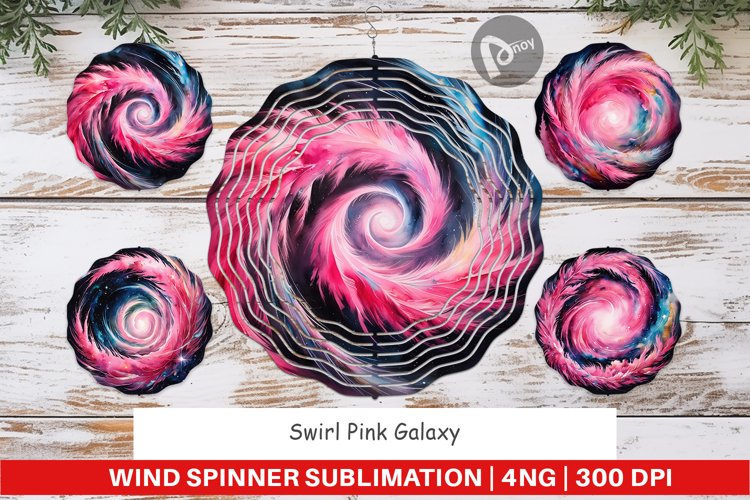 Wind Spinner Swirl Pink Galaxy