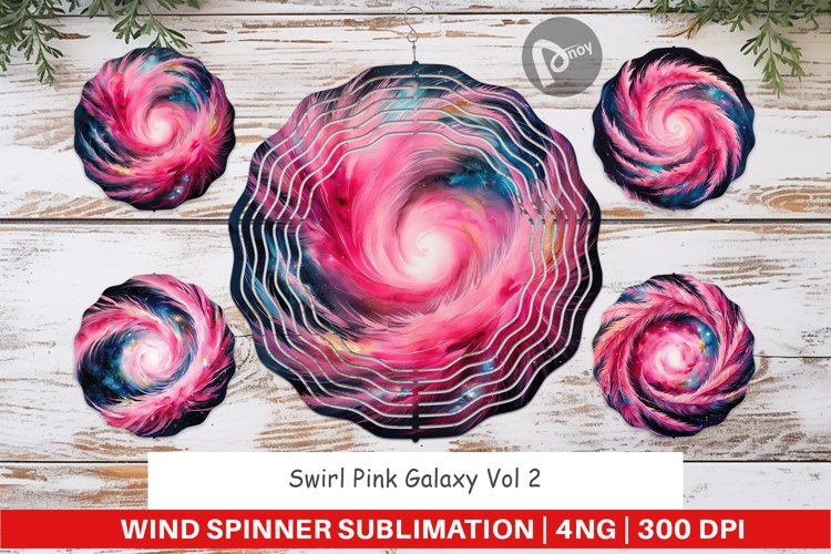 Wind Spinner Swirl Pink Galaxy