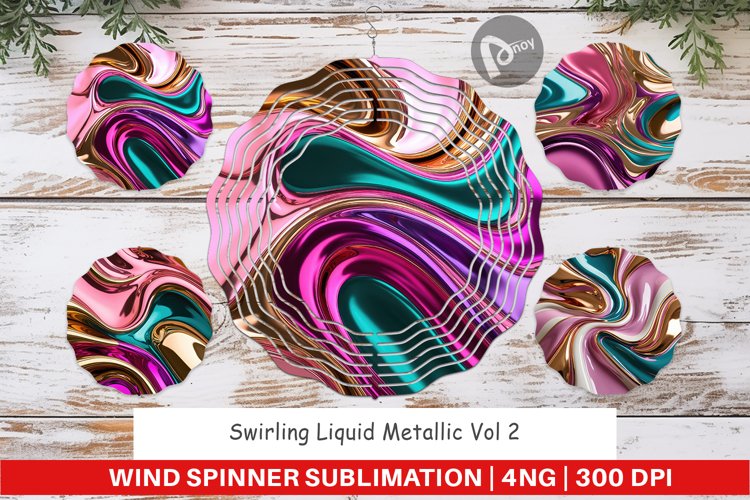 Wind Spinner Swirling Liquid Metallic