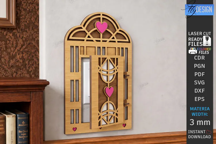 Switch Cover Door Laser Cut | 3D Door Light Switch Cover SVG
