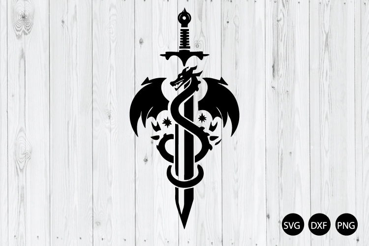 Sword And Dragons SVG, Dragon SVG, Dragon Rider SVG