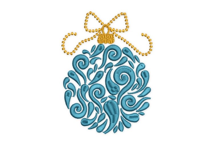 Christmas Ball Embroidery Design