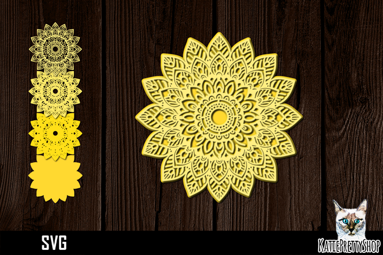 Layered Sunflower Svg Image 18