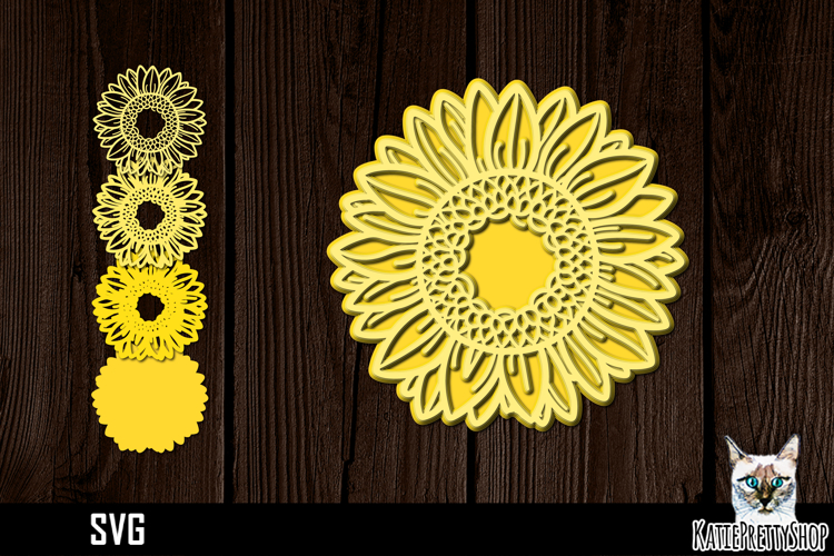 Layered Sunflower Svg Image 16
