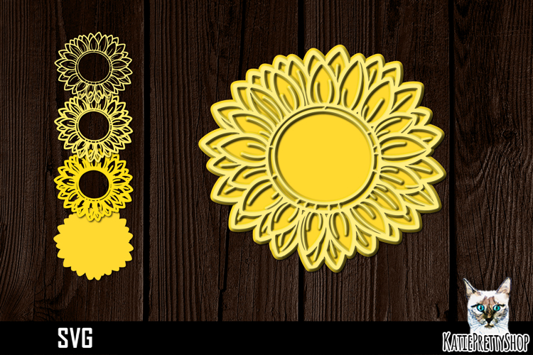 Layered Sunflower Svg Image 15