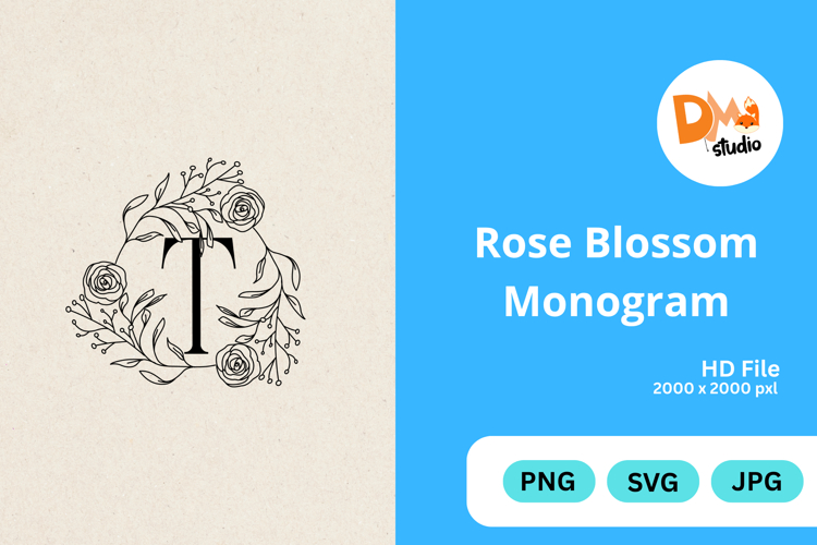 Rose Blossom Monogram