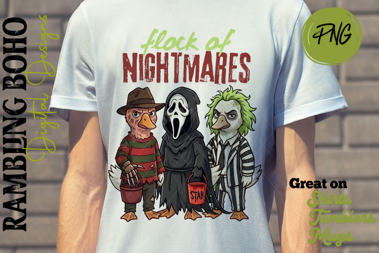 Flock of Nightmares Geese in Costumes