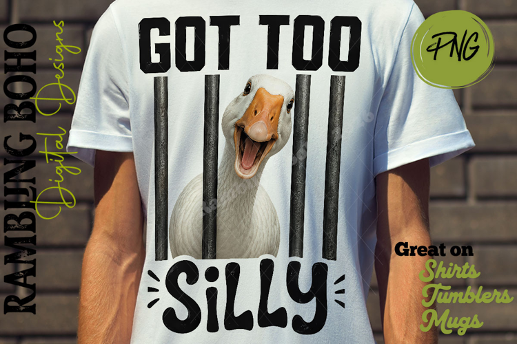 Silly Goose in Jail Behind Bars Sarcastic Funny
